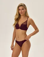 Komplety bielizny - Majtki figi Olyvia - ciemny fioletowy L - miniaturka - grafika 1