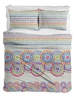 Pościel - Matex Pościel bawełniana 220x200 rozeta kolorowa R17 Ranforce - miniaturka - grafika 1