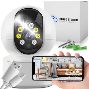 NIANIA ELEKTRONICZNA IP INTELIGENTNA KAMERA OBROTOWA HD WiFi IR - Elektroniczne nianie i monitory oddechu - miniaturka - grafika 1