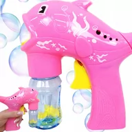 Bańki mydlane - PISTOLET NA BAŃKI MASZYNA DO BANIEK MYDLANYCH GENERATOR DELFIN 2 x PŁYN - miniaturka - grafika 1
