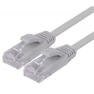 Patchcordy - Patchcord UTP kat.6 1m, płaski (szary) - miniaturka - grafika 1