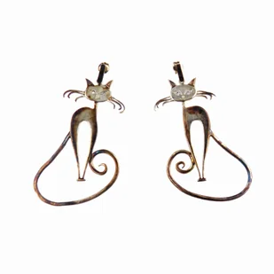 Maurycy brązowy - kolczyki srebrne - Kolczyki - miniaturka - grafika 1