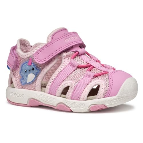 Geox B Sandal Multy Girl, dziewczynki 0-24, Dk Pink, 22 EU
