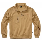 Odzież taktyczna i umundurowanie - Brandit Bluza Tactical Sweat Troyer - Camel L - miniaturka - grafika 1