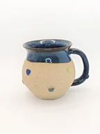 Kubki - Kubek z serduszkami niebieski - miniaturka - grafika 1