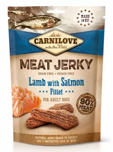 Carnilove Carnilove Dog Jerky Lamb & Salmon Fillet - jagnięcina i filet z łososia 100g - Przysmaki dla psów - miniaturka - grafika 1