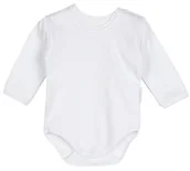 Body dla niemowląt - BODY BIAŁE NIEMOWLĘCE DŁUGI RĘKAW RĘKAWEK ROZM. 98 Biały Pampicio - miniaturka - grafika 1