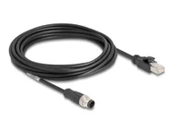 Kable miedziane - DeLOCK Kabel M12 A-coded 8 pin, męski na RJ45 męski PVC, 5 m 80811 - miniaturka - grafika 1