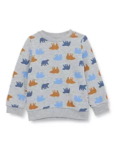 Noa Noa miniature Bluza dziecięca Baby Boys DavidNNM, szary melanż, 92/24M - Bluzy dla dziewczynek - miniaturka - grafika 1