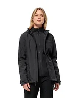 Kurtki damskie - Jack Wolfskin Damska kurtka Moonrise 3 w 1, czarna, S - miniaturka - grafika 1