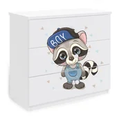 Komody dla dzieci - KocotKids Komoda do pokoju dziecięcego, babydreams, szop, 81 cm, biel, mat - miniaturka - grafika 1
