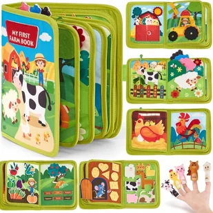 Książeczka Manipulacyjna Sensoryczna Montessori Tablica Zabawka Edukacyjna - Zabawki sensoryczne - miniaturka - grafika 1