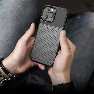 Thunder Case elastyczne pancerne etui pokrowiec iPhone 13 Pro Max czarny - Etui i futerały do telefonów - miniaturka - grafika 8