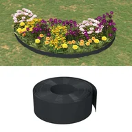 Ogrodzenia - vidaXL Obrzeża ogrodowe, 2 szt., czarne, 10 m, 20 cm, polietylen - miniaturka - grafika 1