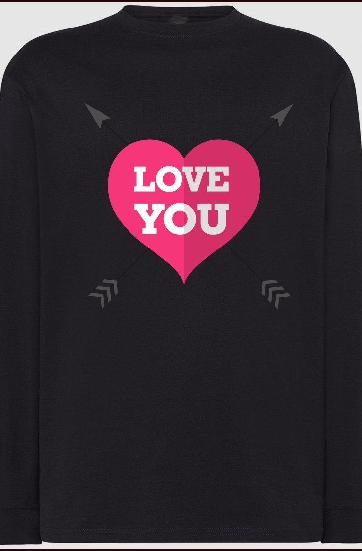 Męska Bluza Longsleeve Walentynki Modna r.XS