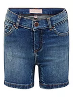Spodenki damskie - ONLY Szorty jeansowe KONBlush, niebieski (medium blue denim), 146 cm - miniaturka - grafika 1