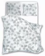 Pościel - Faro Pościel bawełniana 220x200 biała szara gałązki liście 013 Fashion 23 - miniaturka - grafika 1