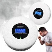 Czujniki czadu, dymu, gazu - Certyfikowany Czujnik Czadu Dymu 2w1 Bezprzewodowy Tlenku Węgla Alarm 85db - miniaturka - grafika 1