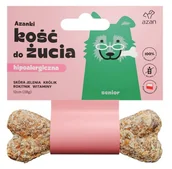 Przysmaki dla psów - AZANKI Kość hipoalergiczna ze skóry jelenia z królikiem z dodatkiem witamin SENIOR 12 cm - miniaturka - grafika 1