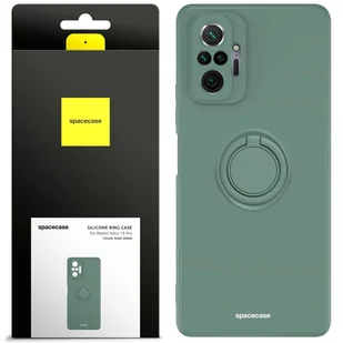 Spacecase Etui Silicone Ring Redmi Note 10 Pro dark green - Etui i futerały do telefonów - miniaturka - grafika 1