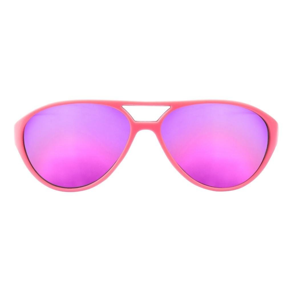 Okulary różowe lustrzane soczewki + etui 36m+