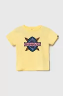 Koszulki dla chłopców - Quiksilver t-shirt bawełniany dziecięcy RAINMAKERBOY kolor żółty z nadrukiem - miniaturka - grafika 1