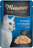 Mokra karma dla kotów - Miamor Feine Filets w galarecie, 24 x 100 g - Tuńczyk z galaretką z raków - miniaturka - grafika 1