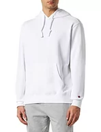 Bluzy męskie - Champion Męska bluza z kapturem, biały, M - miniaturka - grafika 1