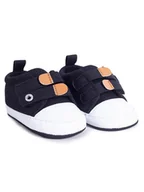 Buty dla chłopców - Czarne buty NIECHODKI  dino BUCIKI chłopięce rzep - miniaturka - grafika 1