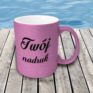 Kubki - Fioletowy kubek GLITTER z Twoim nadrukiem - miniaturka - grafika 1