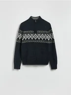 Swetry męskie - Reserved - Sweter z golfem - granatowy - miniaturka - grafika 1