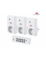 Listwy zasilające - Maclean MCE153 Gniazdka sieciowe wewnętrzne sterowane pilotem 3szt programowalne - miniaturka - grafika 1