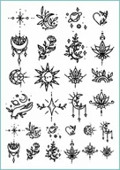 Prace ręczne dla dzieci - Tatuaże Tymczasowe Minimalistyczne Wzory - miniaturka - grafika 1