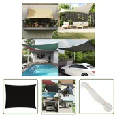 Parasole ogrodowe - The Living Store Prostokątny żagiel ogrodowy z tkaniny Oxford - 6x7 m - czarny - Żagiel Ogrodowy - miniaturka - grafika 1