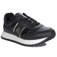 Sneakersy damskie - Tommy Hilfiger Sneakersy Damskie Black Platinum-36 - miniaturka - grafika 1