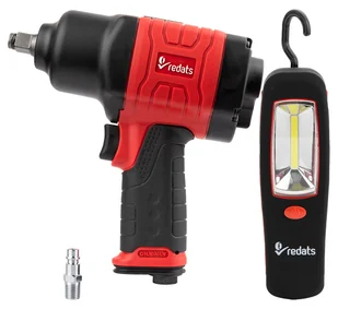 Klucz pneumatyczny udarowy 1500Nm REDATS P-160 1/2" + wtyk 1/4" + lampa LED - Klucze pneumatyczne - miniaturka - grafika 1