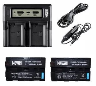 ZESTAW ŁADOWARKA DUAL+2 BATERIE DO SONY NP-F970 F960 - Ładowarki i akumulatory - miniaturka - grafika 1