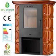 Piece wolnostojące - FLAMA Piec kominek kaflowy koza ELDUR honey ECO Design 2022 - miniaturka - grafika 1