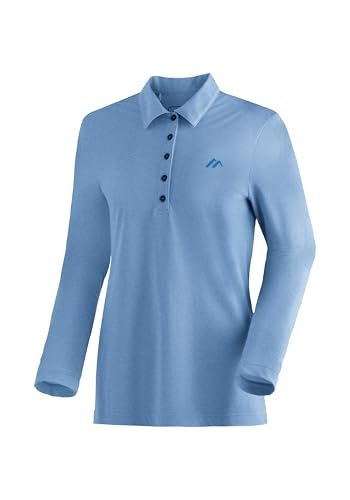 Maier Sports Long Piquee Polo W damska koszulka polo, łatwa w pielęgnacji koszulka z długim rękawem, sportowy krój