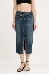 Desigual spódnica jeansowa TWISTED kolor granatowy midi ołówkowa 25WWFD03 - Spódnice - miniaturka - grafika 1