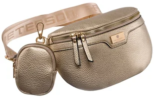 Peterson Saszetka Nerka Miejska Damska Na Ramię Z Portmonetką Crossbody Złota - Nerki - miniaturka - grafika 1