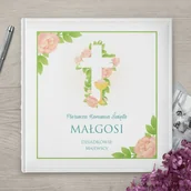 Albumy fotograficzne - Duży album na zdjęcia z nadrukiem dla dziewczynki na komunię - miniaturka - grafika 1