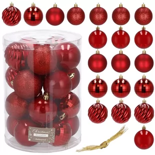 Bombki Choinkowe 20 Szt Czerwone Na Choinkę Zestaw - Bombki - miniaturka - grafika 1