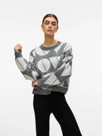 Swetry damskie - Vero Moda Sweter w kolorze szarym - miniaturka - grafika 1