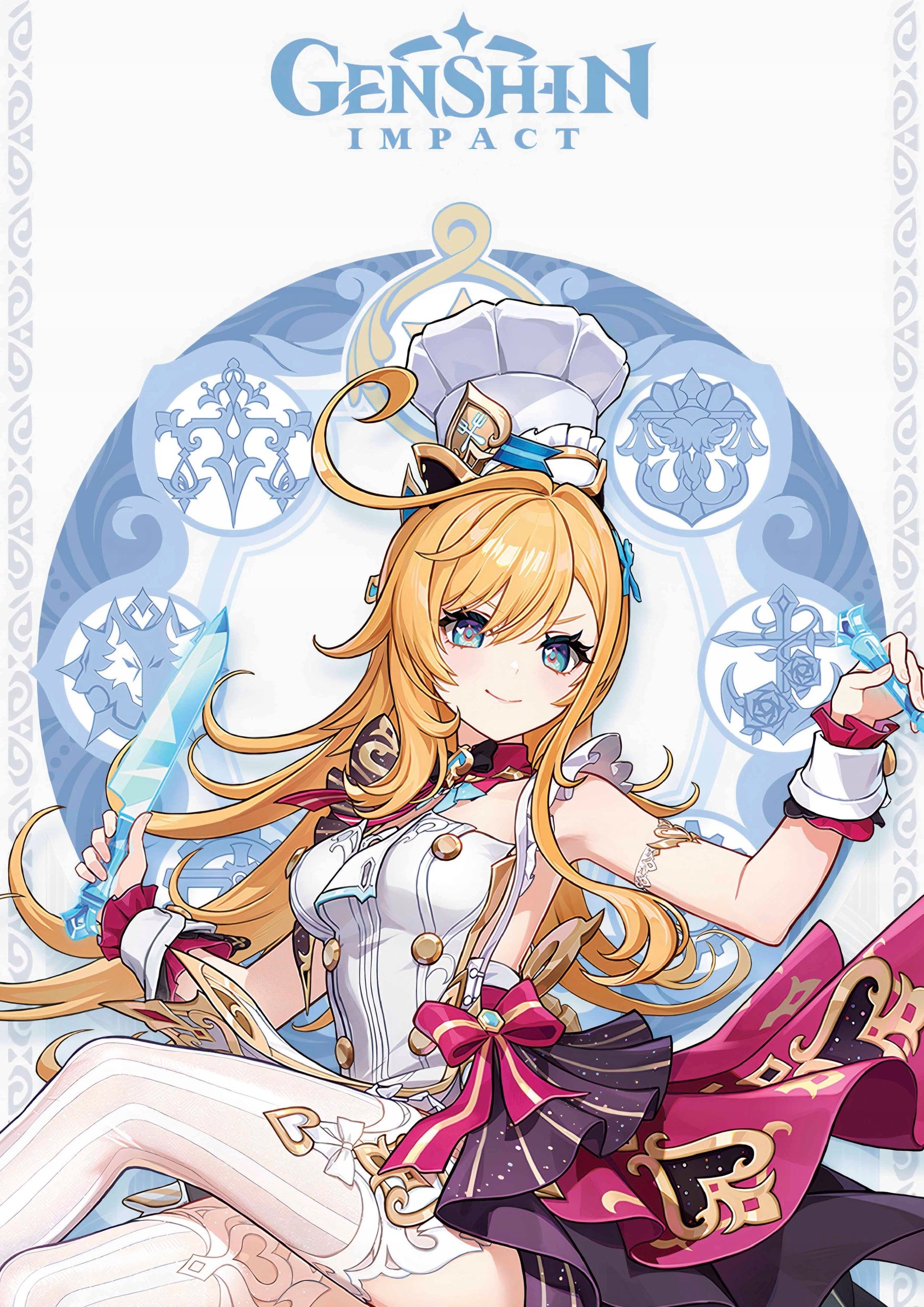 Plakat A3 Genshin Impact Anime Gra Escoffier