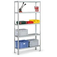 Szafy i regały magazynowe - META Śrubowany regał półkowy FIX, 100 kg, 2500 x 1000 x 400 mm, regał podstawowy 141028 - miniaturka - grafika 1