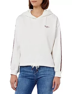 Pepe Jeans Damska bluza z kapturem Bibi biała (musa), XS, Biały (mysz), XS - Bluzy damskie - miniaturka - grafika 1