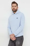 Bluzy męskie - Calvin Klein bluza bawełniana męska kolor niebieski z kapturem - miniaturka - grafika 1