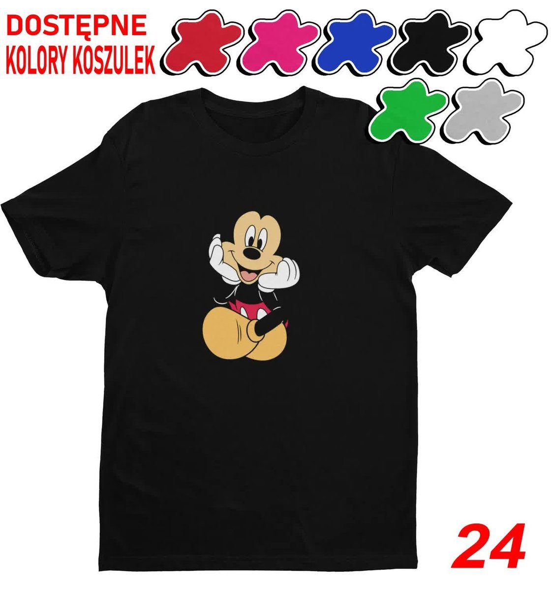 Dziecięca Koszulka Z Nadrukiem Duży Wybór Myszka Miki Różne -L 146-152