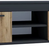 Szafki RTV - Meble TV Usilo Antracyt / dąb miodowy W. 37 x S. 102 x G. 45 cm - miniaturka - grafika 1